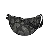 LARKSON Crossbody Bag Damen & Herren Grau Leo - Solveig Large - Große Umhängetasche im Halbmond Style - Halbrunde Schultertasche - Moon Bag Design - Wasserabweisend