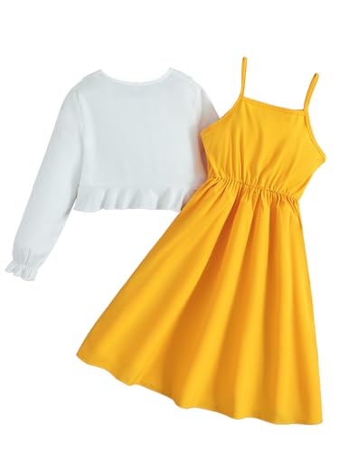 Girls Cami Dress Elegant Princess Spaghetti Strap Solid High Waist Flared A Line Party Midi Dresses2