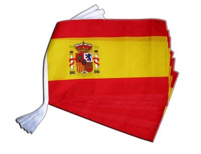 Guirlande Espagne avec blason Digni : guirlande de pavillons geante 8,9m