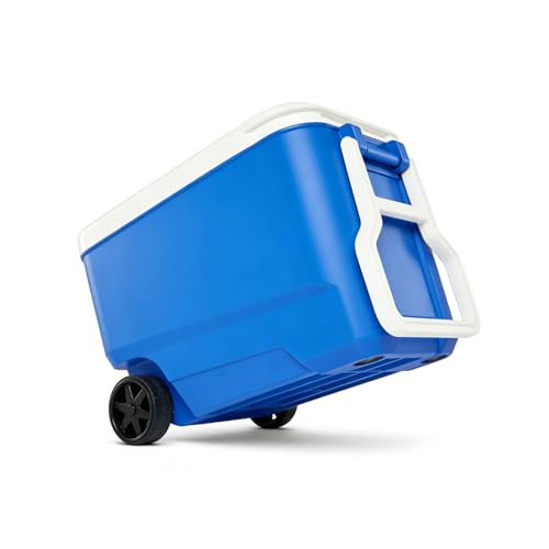 38 QT Cooler with Wheels, Rolling Cooler with Reinforced Tow Handle, Ice Chest for Outdoor, Camping, Fishing, Picnicking