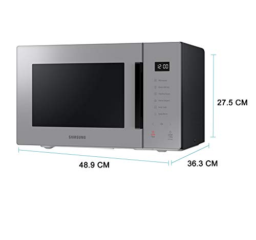 Image of Samsung 23 L Microwave Oven (Baker Series, MS23T5012UG /TL, Grey, With Steamer Bowl)