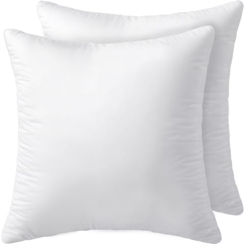 Utopia Bedding Relleno de Cojín 45 x 45 cm (2 Unidades), Almohadas de Sofá (Blanco)