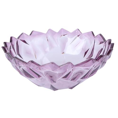 LALAFINA 透明素材のクリエイティブ菱形スナック収納トレイ 紫色 家用フルーツ皿 防水傷防止リビングルーム用収納プレート 再利用可能