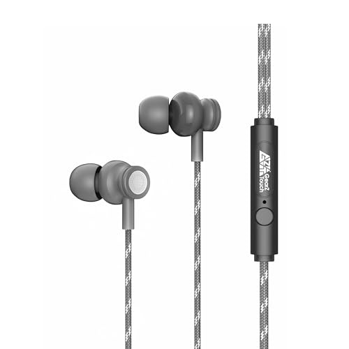 Image of N'OISE 3.5mm Wired Earphone with Powerful HD Mic for Clear Sound, in-Line Volume Controller & Noise Cancellation Compatible with only 3.5mm Jacks in Mobiles- Grey