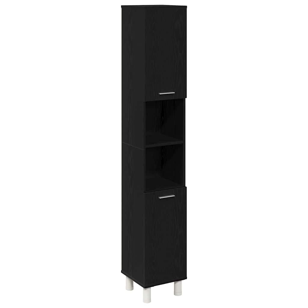 Juego de Muebles de baño 4 pcs Negro 30 x 30 x 179,5 cm,Conjuntos de Muebles,Muebles de baño,69.8kg-3333047
