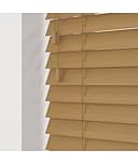 New Edge Custom Venetian Blinds – Fine Grain Faux Wood – Cut to Fit, Up to 120cm x 120cm – Made to Measure for Bedrooms, Bathrooms or Kitchens