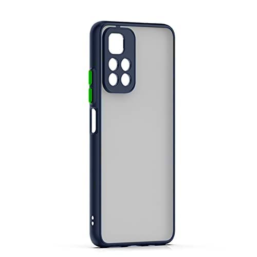Image of Back Case Cover for Redmi Note 11T 5G Back Cover Shockproof Camera Protection Anti-Slip Grip PC TPU Smock Back Cover for Redmi Note 11T 5G (Blue)