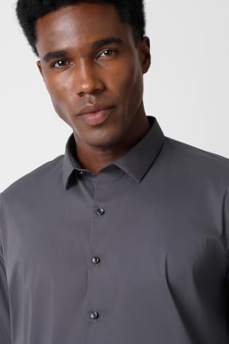 Image of Van Heusen Formal Slim Fit Shirt for Men | Solid | High Stretch Cotton Lycra | Full Sleeves | Ease of Movement