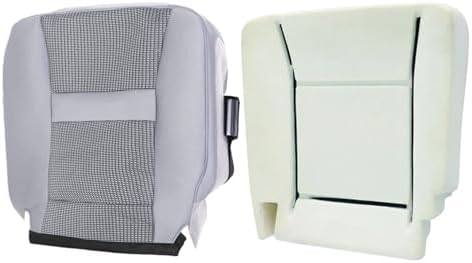 Housse De Siège Conducteur Bas + Coussin Mousse Pour Dodge Ram 2006-2010 - Tissu Gris Clair, Neuf, Marque Soillar