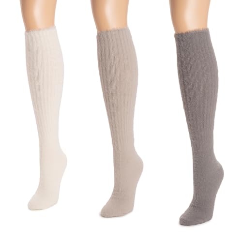 MUK LUKS Women's 3-Pair Slouch Fuzzy Socks2