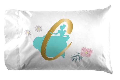 Image of Jay Franco Kids Sheet Set with Fitted, Flat Sheets & Pillow Cover - Ultra-Soft Bedding with Pillowcase for Room Decor, Blue - Princess Cinderella, 4 Piece Queen