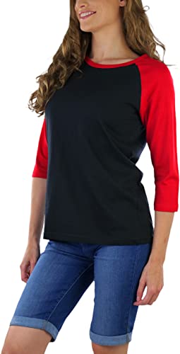 Image of ToBeInStyle Women's Classic Two Color Cotton Baseball T-Shirts