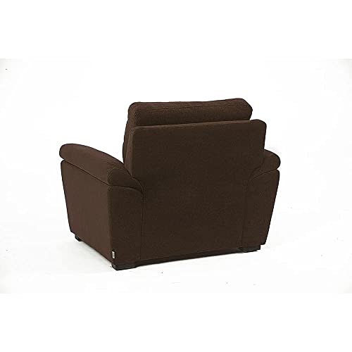 Image of Wakefit Sofa Set | 3 Year Warranty | Sofa 1 Seater, 1 Seater Sofa for Living Room, Wooden Sofa Set, Sofa Set Single Seater - Lounger(Malphino : Dark Earth)
