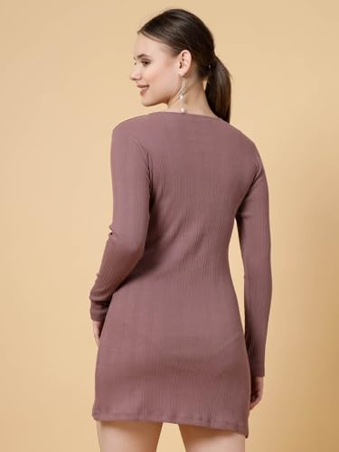 Image of Rigo Women Fleece Hooded Sweatshirt Dress