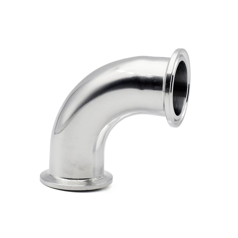 Tri Abrazadera de Acero Inoxidable, instalación de tuberías con Codo de 90 Grados | SUS316,45mm Ferrule 64