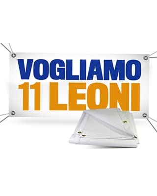 Banner Striscione STADIO Personalizzabile - Banner PVC Da Esterno GARANZIA 10 ANNI (400X150 CM)