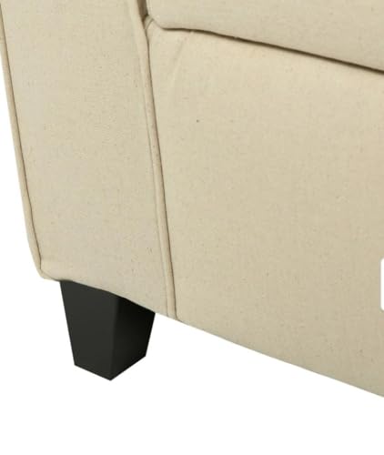 Image of Sofa Couch Poufffe Storage 50 inch Inches Ottoman Tufted roll arm Support Storage Bench Multipurpose Seater for Living Room Guest Room Office