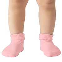 SELENE BEBÊ Meia Recém Nascido Modal Meninas, Rosa Claro, 0-4 Meses