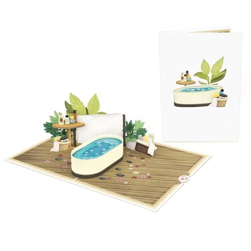 papercrush® Pop-Up Karte Wellness Gutschein - 3D Gutscheinkarte zu Weihnachten (Sauna & Spa) - Wellnessgutschein für Massage & Beautybehandlung, Geldgeschenk für Frauen, beste Freundin, Männer & Paare