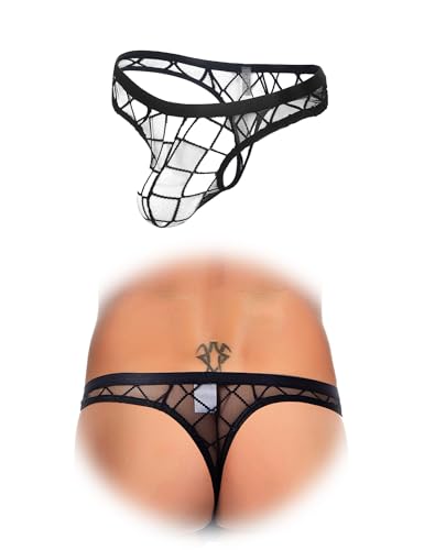 Rete a Rombo: Slip da uomo trasparente in tessuto leggero, traspirante e morbido, con raffinato motivo a rombi che unisce eleganza e sensualità, esaltando il corpo e il fascino maschile in ogni dettaglio