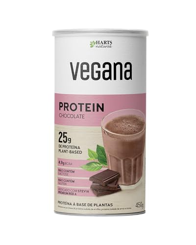 Hart's Natural Proteína Vegana Chocolate 450g, 25g de Proteína Pl...