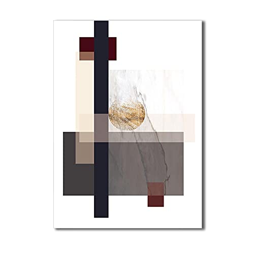 Cuadros de lienzo geométricos abstractos modernos set de 2 piezas de 50x70cm sin marco 3