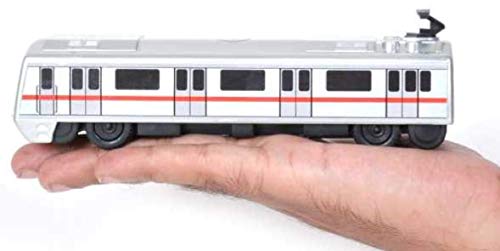 Image of Centy Toys Metro is A Model of Indian Metro Train -from (Kids s Hub) 16.7 X 4 X 5.5 cm Silver