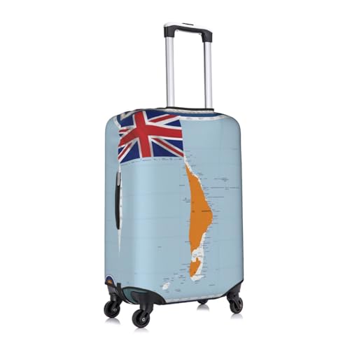 Marshall Islands Flag Map Print Travel Elastic Suitcase Luggage Baggage Cover Protector, Washable And Anti-Scratch3