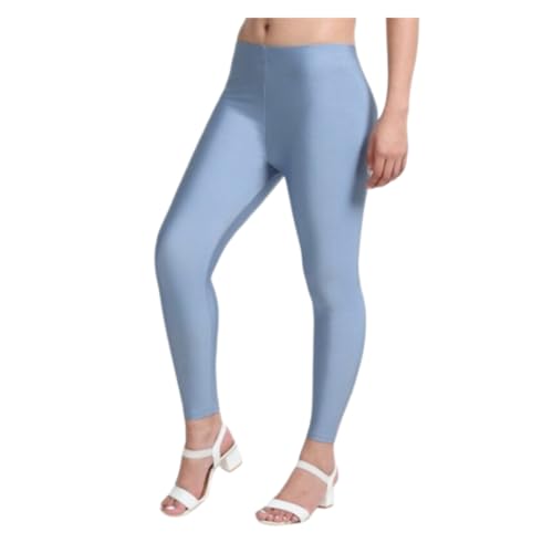 Image of Women's Nylon Shimmer Leggings | Ankle Length | Slim Fit | Stretchable Spandex Leggings | Shiny Finish | Casual Wear & Special Occasion