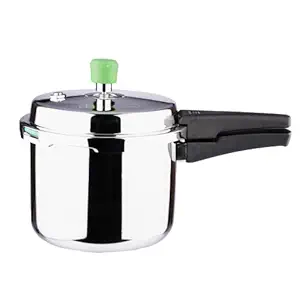 The Indus Valley Tri-ply Stainless Steel Outer Lid Pressure Cooker (3 Litres), Silver, ISI Certified, 5 Years Warranty, Gas stove & Induction-safe, Rice Cooker (18/8 Premium Stainless steel)