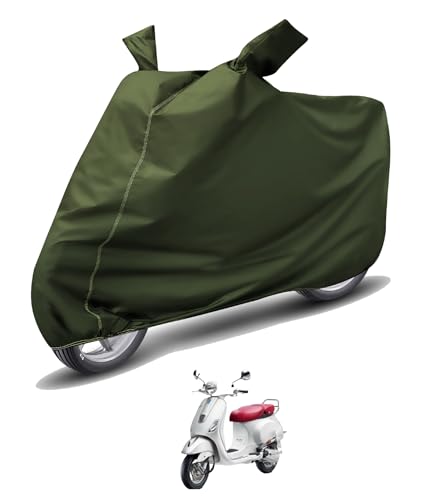 Image of Auto Hub Waterproof Scooty Cover Compatible with Vespa Elegante 125 Dustproof, UV Protection Two Wheeler Scooty Elegante 125 Cover - Green