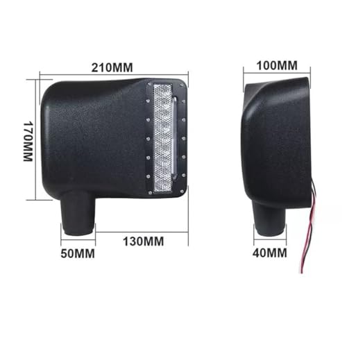 Luz señal giro lateral para Wrangler JK intermitentes blanco ámbar en carcasas espejos 7