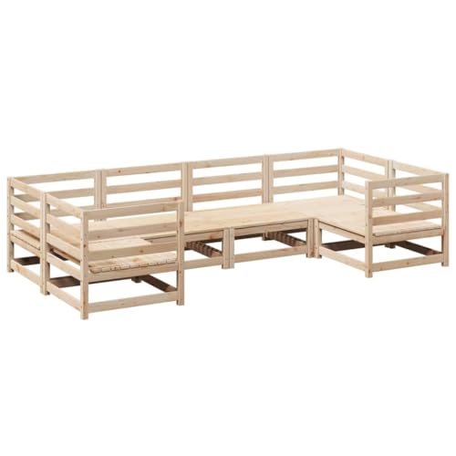vidaXL Salon de Jardin 6 pcs Bois de pin Massif