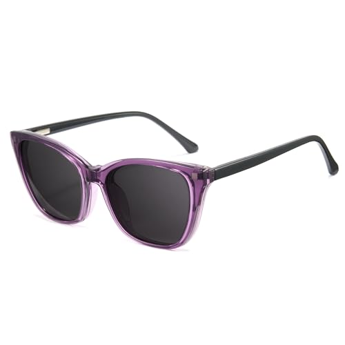 Image of Cyxus Cat Eye Magnetic Clip-On Sunglasses Women Polarized Blue Light Blocking UV400 Protection P1221