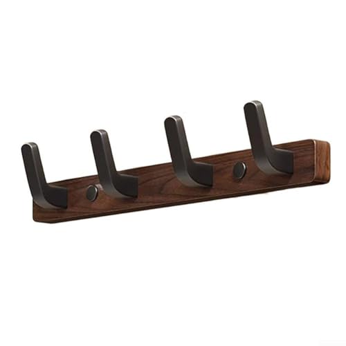 Set di ganci appendiabiti in legno di noce, ganci da