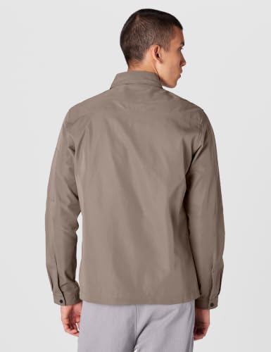 Image of Hugo Men's Cotton Mix Canvas Zip Up Overshirt