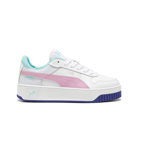 PUMA Kids Girls Carina Street Lace Up Sneakers Shoes Casual - Blue, Pink, White - Size 5 M