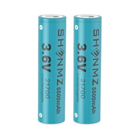 SHENMZ 2 Pack Battery for 3.6V 5500mAh Flat Top Rechargeable Battery for Electronic Devices,Such as LED Flashlights, Emergency Lights,Portable Devices,Remote Control,Headlights,Toys etc. Cover