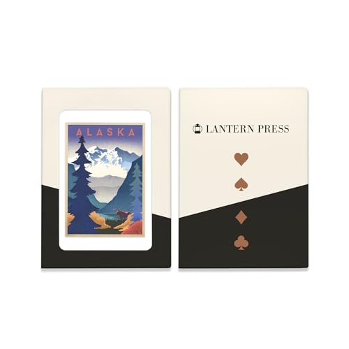 Lantern Press Alaska, Escena de Montaña, 52 naipes póker miniatura 4