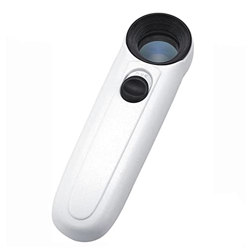 Msuiiixcccc 40x 3.5mm LED Light Handheld Magnifying Glass Microscope Magnifier Magnifying Glass...