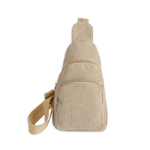 GIDWRIY Sac de Poitrine Velours Cotelé Femme,Sac...