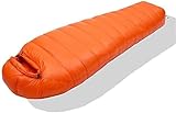 Saco de dormir de plumón de ganso, bolsa de momia de 3 estaciones para adultos y niños, potencia de relleno de 800 grados para mochileros, rango de temperatura de 20 a 5 grados