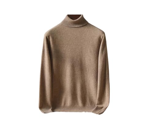 Men Solid Color Sweater High Lapel Pullover Slim Fit Long Sleeve Sweater Loose Knitted Sweater