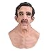 Old Man Masque Scary - Realistic Horror Latex masks, Spooky Old Man Face Costume | Creepy Cosplay Masquerade Headwear for Halloween Party, Haunted House, Fashion Photography Props Dress-Up