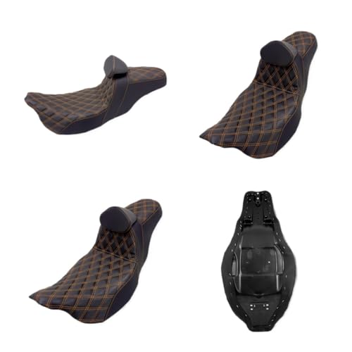 Asiento trasero doble ergonómico y cojines respaldo para moto Electra Street Glide 3