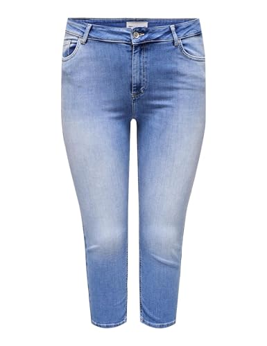 ONLY Carmakoma Damen Carwilly Reg Waist DNM Capri Noos Jeans, Light...