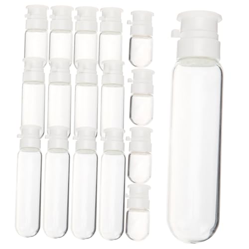 iplusmile 20 piezas Botellas de Vidrio Transparentes para Cosméticos Reutilizables con Tapón Hermético para Viaje y Almacenamiento de Esencia y Perfume