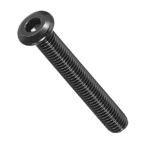 Image of METALLIXITY Flat Head Hex Socket Cap Screws Bolts(M8-1.25x55) 10Pcs, 304 Stainless Steel Hex Socket Furniture Bolts Screws - for Furniture Woodworking Project, Black