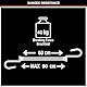 Master Lock 3020EURDAT Gummi-Spannseile mit Haken [Set mit 2 Spannseilen] [60 cm langes Spannseil] [Doppelter Invershaken] - Ideal zum Transportieren, Verpacken und Sichern von Lasten, rot