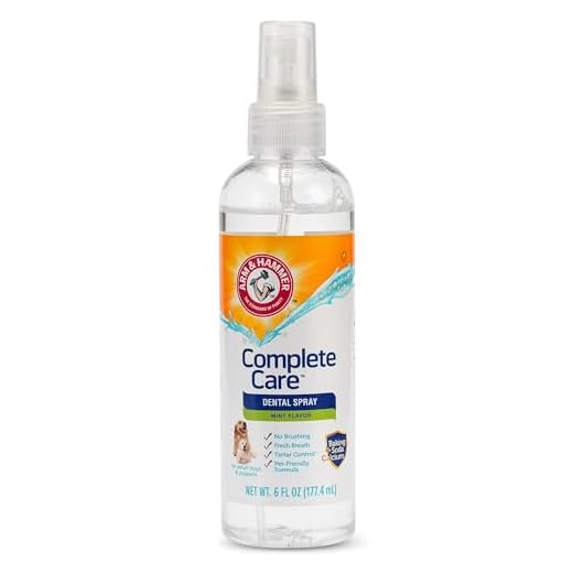 Arm & Hammer Complete Care Dog Dental Spray, 6 Fl Oz | Mint Flavor Dog Dental Spray for Easy Brushless Cleaning | Baking Soda Enhanced Formula for Fresh Breath and Tartar Control